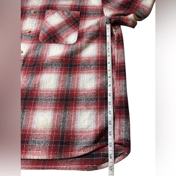 Abercrombie & Fitch Plaid Flannel Oversized Shirt Button Up Top Shirt Jacket M - Picture 15 of 17